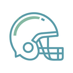 American Football Helmet Symbol Representing Sports Safety and Player Protection