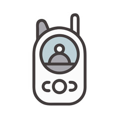 Baby Monitor Icon Representing Infant Monitoring and Toy Gadget Technology
