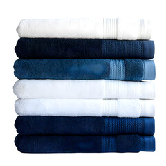 Stack of Soft and Fluffy Bath Towels in Various Colors