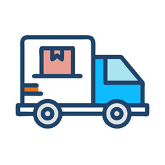 Obraz premium Delivery Truck Icon Representing Shipping and Transportation Services