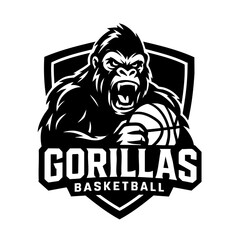 Gorilla Sport Logo Animal Icon Symbol