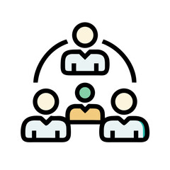 Obraz premium Group of People Icon Representing Team Collaboration and Collective Effort