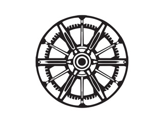Fototapeta premium Core Wheel vector line art