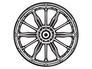 Fototapeta premium Core Wheel vector line art