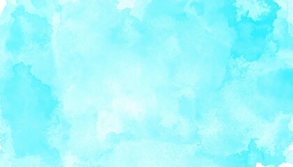 Obraz premium Aqua Blue Watercolor Abstract Background