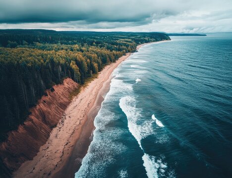 Coastal Landscape Aerial View