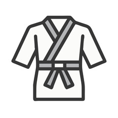 Martial Arts Uniform Icon Representing Combat Training and Discipline