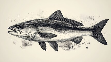 Detailed illustration of a fish (17)