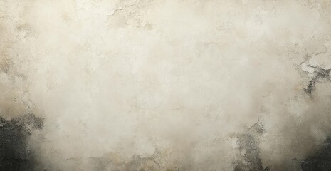 textured grungy wall with cracked and peeling paint showing aged and weathered surface in neutral tones