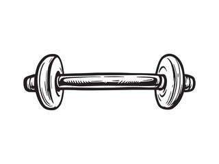 Curl Bar vector line art