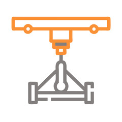Obraz premium Overhead Crane Icon Representing Automated Handling and Industrial Lifting Equipment