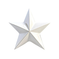 Obraz premium White five-pointed star on a multicolored striped background