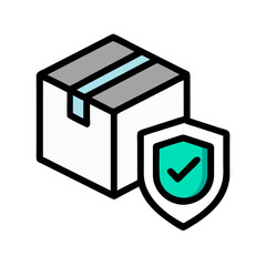 Secured Box Icon Representing Protected Shipment and Safe Delivery