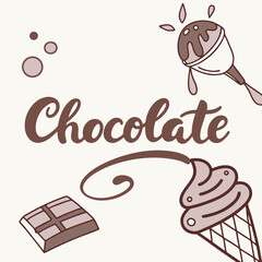 chocolate chip cookie chocolate vector T-shirt design