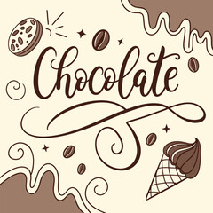 coffee beans and coffee cup chocolate vector T-shirt design