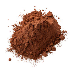 cocoa powder on white background