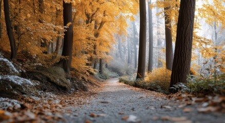 Autumn Forest Pathway: Embrace Nature's Colors