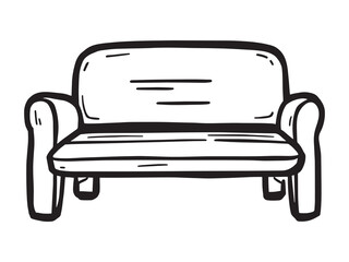 Flat Bench vector line art
