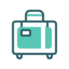 Obraz premium Suitcase Icon Representing Travel Luggage and Trip Preparation