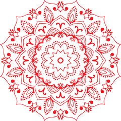 Beautiful flower art and mandala vector design