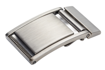 PNG Sleek stainless steel belt buckle with modern design