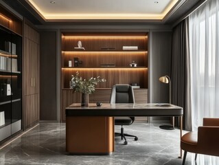 Modern luxury office design with functional and elegant fixtures