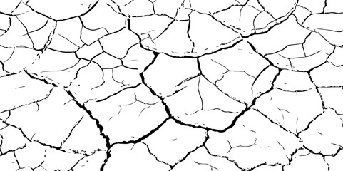 abstract grunge vector illustration.Distressed Overlay Texture - Cracked concrete rock black and white vector background.