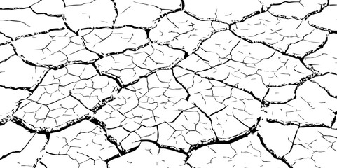 abstract grunge vector illustration.Distressed Overlay Texture - Cracked concrete rock black and white vector background.