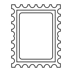 Blank Postage Stamp Frame Outline