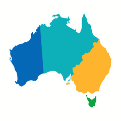 Obraz premium Map-of-australia vector graphic for T-shirts, posters, and digital use.