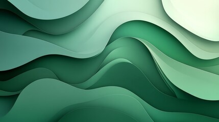 Abstract modern green gradient curve shapes background. Elegant simple dynamic curve shape texture creative design with lines decoration. Suit for poster, brochure, presentation, website
