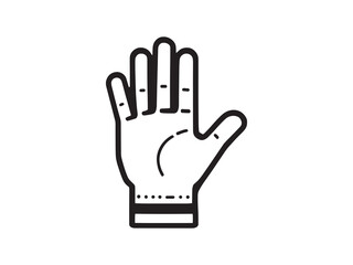 Obraz premium Hand Gripper vector line art