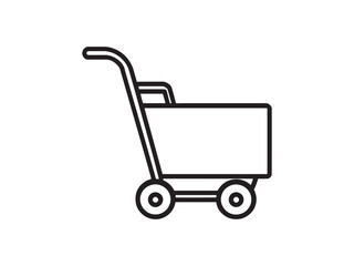 Hand Truck vector line art