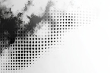 Abstract white and gray color halftone dotted background. Futuristic grunge pattern.  modern texture for advertising, brochure, cover, poster, banner, website.