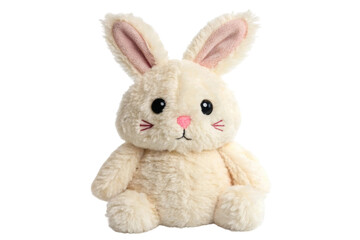 Obraz premium PNG Cute plush bunny with floppy ears and pink nose