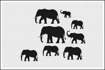 Shadow Herd: Artistic Elephants, Vector Elephants Collection, Elephant Evolution: From Small to Giant, Bold Elephants: A Graphic Journey

