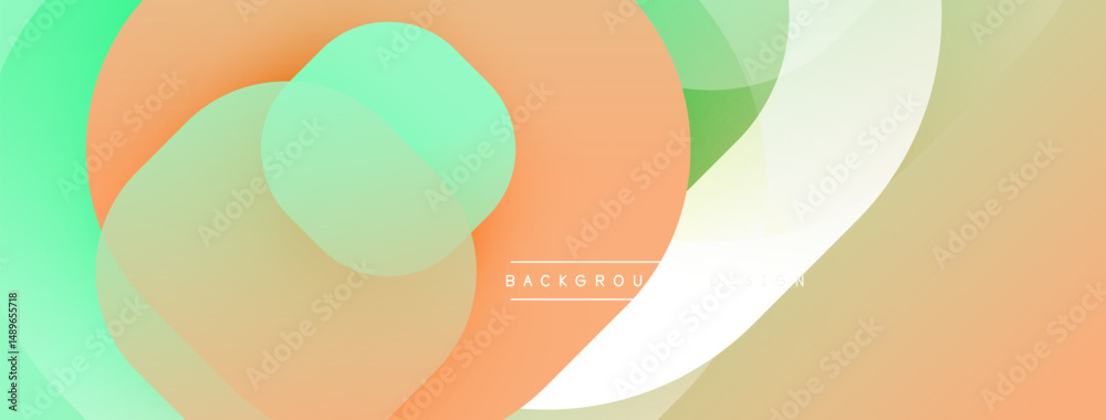 Aufkleber abstract fluid shapes, pastel colors blend. soft gradients create modern background design. minimali