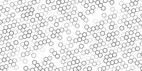 Modern hexagons pattern. Geometric abstract background with simple hexagonal elements. Medical technology abstract simple