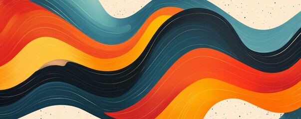 Abstract curve line pattern background. Retro style. Geometric stripe line art design. Modern gradient geometric lines. Suit for poster, cover, banner, backdrop, wallpaper, flyer.