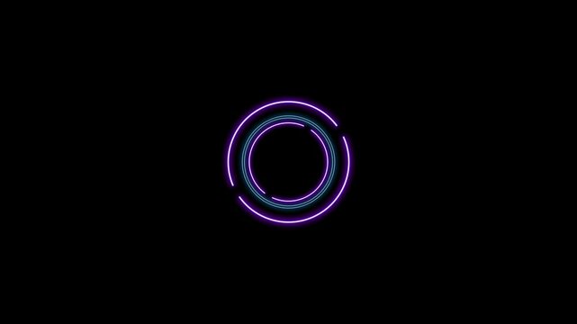 Circle Logo Animation with Smooth Loading Effect, Modern Round Loader Motion Graphics Background, Minimal Branding Intro Outro Loop for Digital Presentation 4K