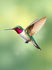 Fototapeta premium Bird hummingbird Watercolor Illustration.