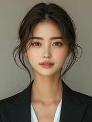 정장 차림의 동양인 여성 상반신 사진
