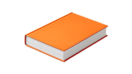 a book with a red cover on a white surface