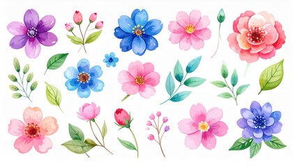 Hand Drawn Easy Watercolor Blossoms