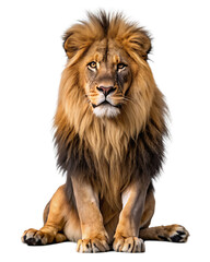  lion isolated on white background, PNG