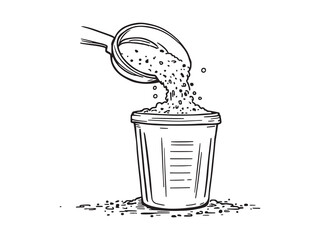 Meal Replacement Shake vector line art