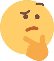 vector flat emoji worry
