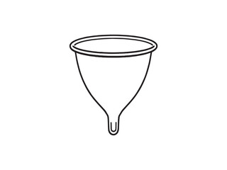 Menstrual Cup vector line art