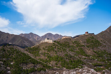 The historical relics among the mountains and rivers of the Great Wall in Beijing, China
