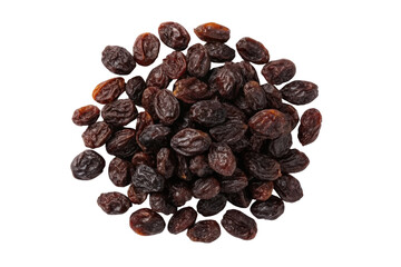 Obraz premium PNG Close-up of dried raisins against black background